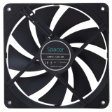 VENTILATOR SPACER PC 140x140x25 mm, Hydraulic Bearing, 67.6CFM, conector 3-pin, no LED, black &quot;SPFC-140-3P&quot; (timbru verde 0.18 lei)