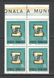 Romania.1969 50 ani Organizatia Internationala A Muncii bloc 4 YR.417