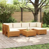 vidaXL Set de canapele de exterior 7 Bucată Maro Lemn Solid de Acacia 3403099