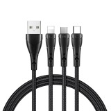 Mcdodo 3In1 Cablu Usb &Icirc;ncărcare Rapidă Usb-C Fulger Micro Usb Qc 3.0 1M