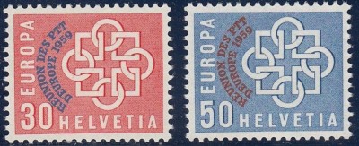 C1853 - Elvetia 1959 - Europa 2v.neuzat ,perfecta stare foto