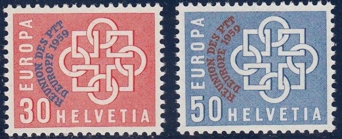 C1853 - Elvetia 1959 - Europa 2v.neuzat ,perfecta stare