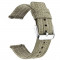 Curea material textil, compatibila cu Huawei Watch Ultimate, Telescoape QR, 22mm, Olive Green