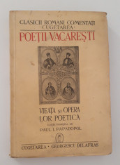 Carte veche Paul I Papadopol Poetii Vacaresti foto