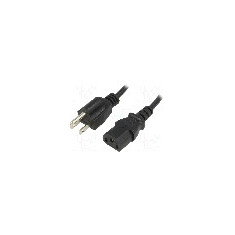 Cablu alimentare AC, 1.5m, 3 fire, culoare negru, IEC C13 mama, NEMA 5-15 (B) mufa, ESPE -