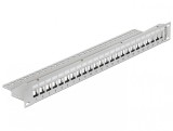 Patch Panel 19&quot; pentru keystone 24 porturi gri, Delock 43302