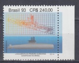 BRAZILIA 1993 LANSAREA PRIMULUI SUBMARIN CONSTRUIT IN BRAZILIA MNH, Nestampilat