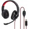 Casti PC Hama HS-USB400 Office Headset, Stereo, USB, Negru