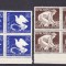 ROMANIA 1957 LP 430 CURSA PACII BLOCURI DE 4 TIMBRE MNH