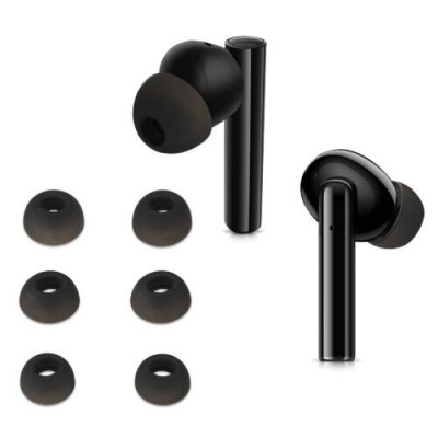 Set 6 Eartip kwmobile pentru Realme Buds Air 2, Silicon, Negru, 61078.01 foto