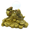 Iepure auriu pe monede cu trei broascute norocoase pe spate &#8211; model 1