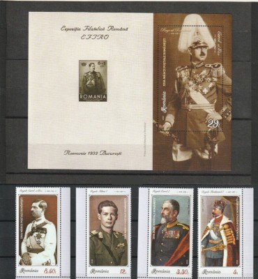 Ziua marcii postale 2020, uniformele regalitatii, si bloc (II) lista 2291+2291a foto