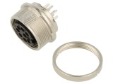 Conector M16 mamă, 8 pini, drept