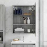 vidaXL Dulap cu oglindă pentru baie Gri Sonoma 43 x 16 x 62.5 cm 889140