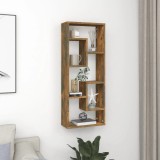vidaXL Raft de perete, stejar fumuriu, 36x16x90 cm, lemn compozit
