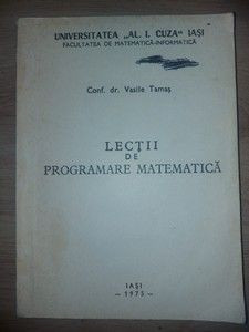 Lectii de programare matematica- Vasile Tamas foto