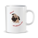 Cana personalizata cu mesaje pentru iubitorii de caini, Mopsul este slabiciunea mea
