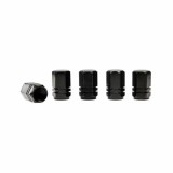 Ornamente capacele valve Hexagonal din aluminiu 5buc - Negru Garage AutoRide