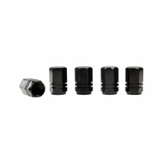 Ornamente capacele valve Hexagonal din aluminiu 5buc - Negru Garage AutoRide