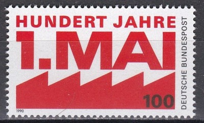 Germania 1990 - A 100-a aniversare a Sărbătoririi zilei de 1 Mai, MNH foto