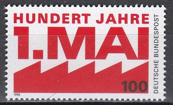 Germania 1990 - A 100-a aniversare a Sărbătoririi zilei de 1 Mai, MNH