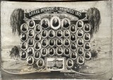 Foto mare 40 x 28 cm, Iasi / Jassy / Jasi Absolventii Liceului Internat NEGRUZZI promotia 1932 - 1933, f multe personalitati, istoria scolii orasului