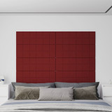 VidaXL Panouri de perete 12 buc. roșu vin 90x30 cm textil 3,24 m&sup2;