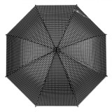Umbrelă Ploaie, Model Buline, Negru Alb, 81cm, Oem