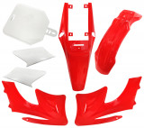 Set plasticuri MiniCross 125cc, culoare rosu/alb Cod Produs: MX_NEW OBUMAR629