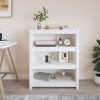 VidaXL Bibliotecă, alb, 80x35x97 cm, lemn masiv de pin 821680