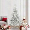 VidaXL Pom de Crăciun artificial pre-iluminat Argintiu 210 cm PET 3397224