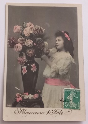 Carte Postala , Franta, Hereuse Fete foto