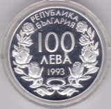 Bulgaria 100 leva 1993 Jocurile Olimpice de iarna 1994, Europa, Argint