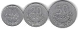 POLONIA Lot / 3buc - 10 + 20 + 50 Groszy 1972
