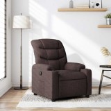 vidaXL Fotoliu rabatabil, maro &icirc;nchis, material textil 374152
