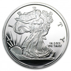 Moneda argint 999 lingou, Libertatea mergand 1/4 oz = 7,8 grame foto