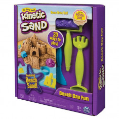 Nisip kinetic Spin Master modelabil cu accesorii pentru plaja 20 moduri de joaca - Kinetic Sand foto