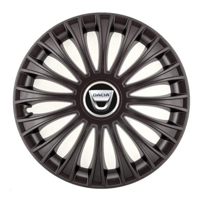 Set 4 Capace Roti, potrivite jantelor de R14, pentru Dacia, model dino Negru foto