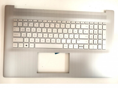 Carcasa superioara cu tastatura palmrest Laptop, HP, 17-CN, 17T-CN, 17-CP, 17Z-CP, M53082-041, M53082-001, cu iluminare, layout US foto