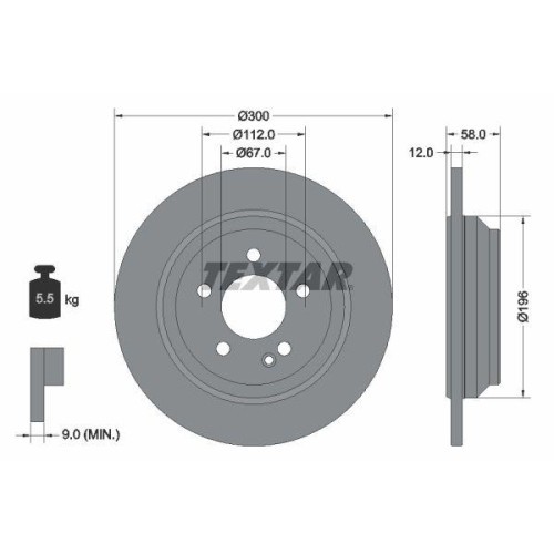 Set disc frana Mercedes Eqv (W447) 06.20-, V-Class (W447) 03.14-, Vito Box (W447) 10.14-, Vito Mixto Extended Double Cabine Truck (W447) 10.14-, Vito