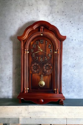 Ceas perete vintage cu pendul 62 cm foto