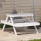 vidaXL Masă de picnic, 105x134x75 cm, lemn masiv de pin 832568