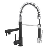 Cumpara ieftin Baterie de bucatarie cu pipa flexibila Bilbrough, monocomanda, cartus ceramic 35 mm, corp alama, finisaj negru