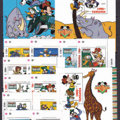 Tanzania 1994 Disney Safari MI 1908-19+3 bl.266,267,268 MNH w66