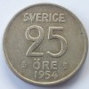 Suedia 25 &ouml;re 1954 argint, Europa