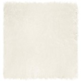 vidaXL Covor Faux din L&acirc;nă de oaie Alb 120 x 120 cm Poliester 42021465
