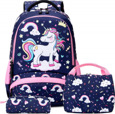 Wadalh rucsac pentru copii unicorn rucsac școală elementară fată rucsac foto