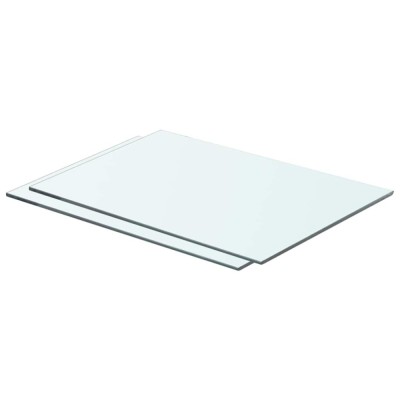 vidaXL Rafturi, 2 buc., 50 x 30 cm, panouri sticlă transparentă 3051561 foto