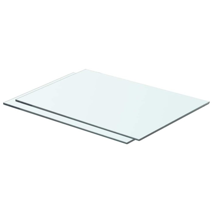 vidaXL Rafturi, 2 buc., 50 x 30 cm, panouri sticlă transparentă 3051561
