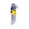 Set 9 Chei Imbus cu Bila Lungi Topmaster, CR-V, 1.5-10mm, Cap Rotunjit, Unghi 25 Grade